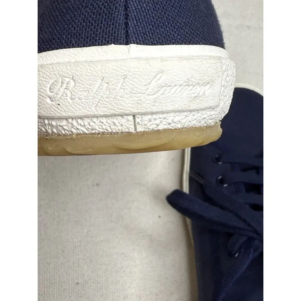 Ralph Lauren Bayston Cotton Men's Canvas Sneaker - Navy - Size 8 D